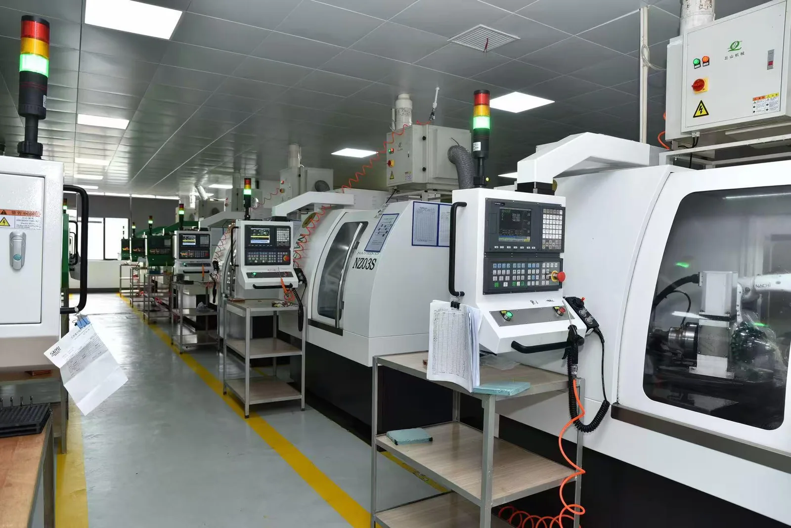 Client-supplied photograph of machining equipment on a workshop floor